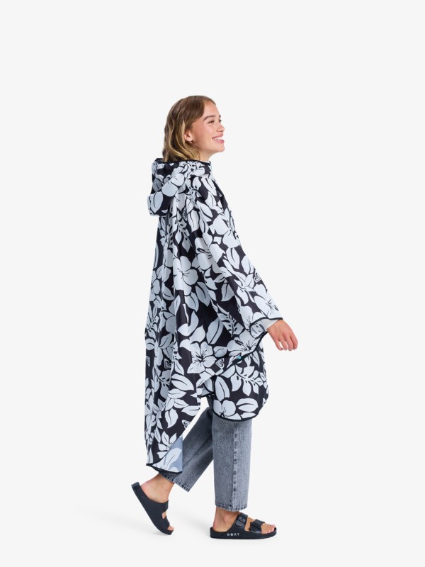 Midnight Rain Poncho de pluie Noir Femme