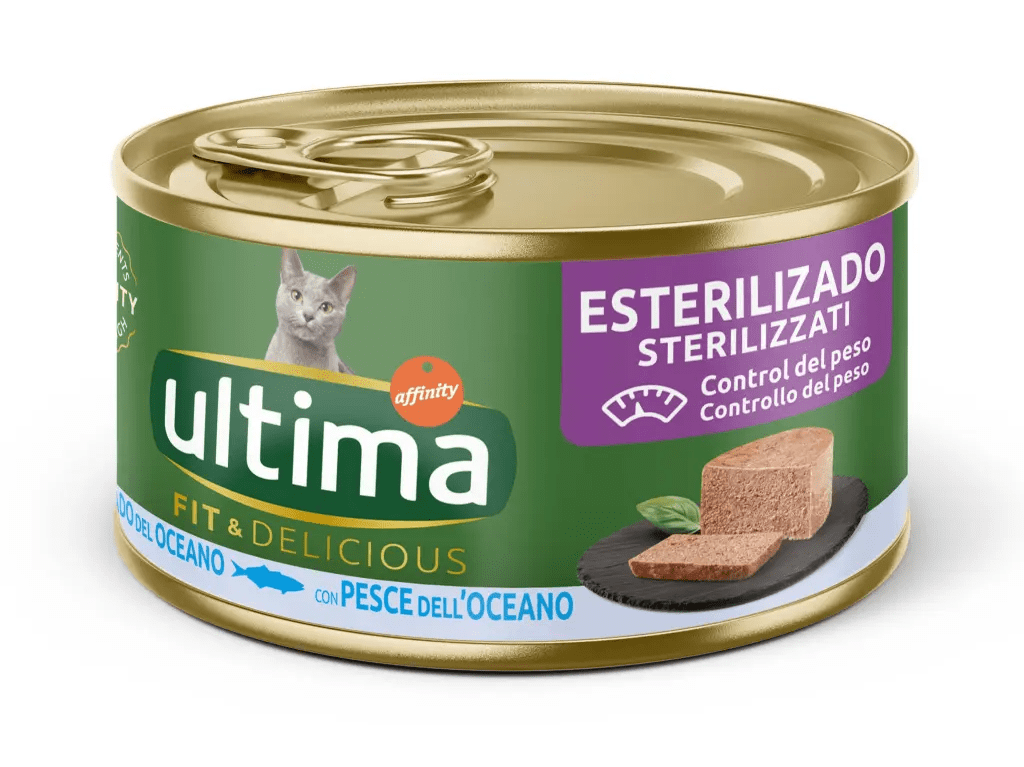 COMIDA HÚMIDA PARA GATO ULTIMA ESTERILIZADO PEIXE 85G