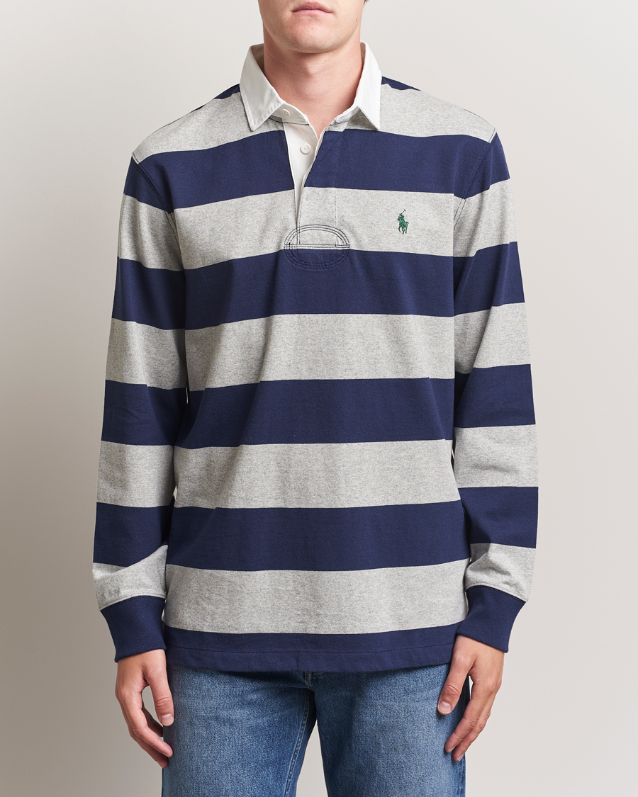Polo Ralph Lauren Jersey Striped Rugger Navy/Andover Heather