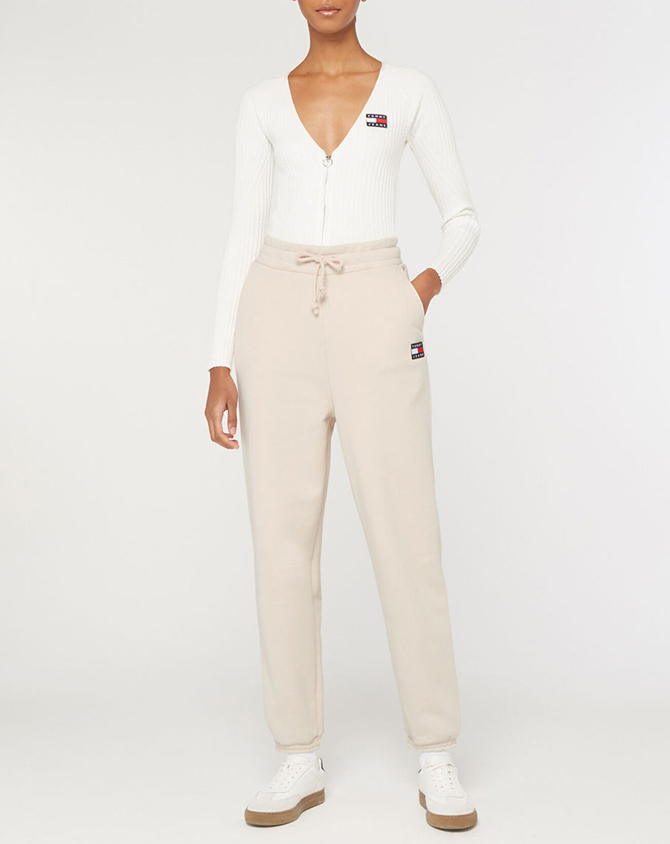 Tommy Jeans Jogging 100% Coton Bio  Relaxed beige