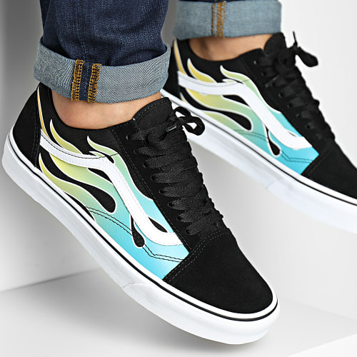 Baskets Old Skool A5JMIBA21 Glow Flame Black White