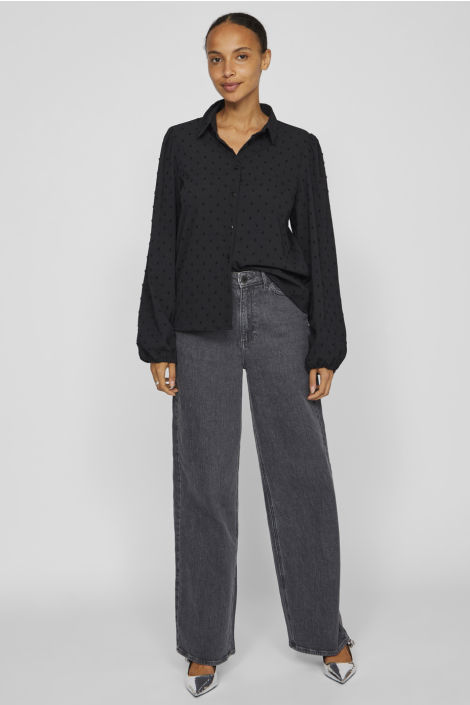 Vila zwarte dames blouse