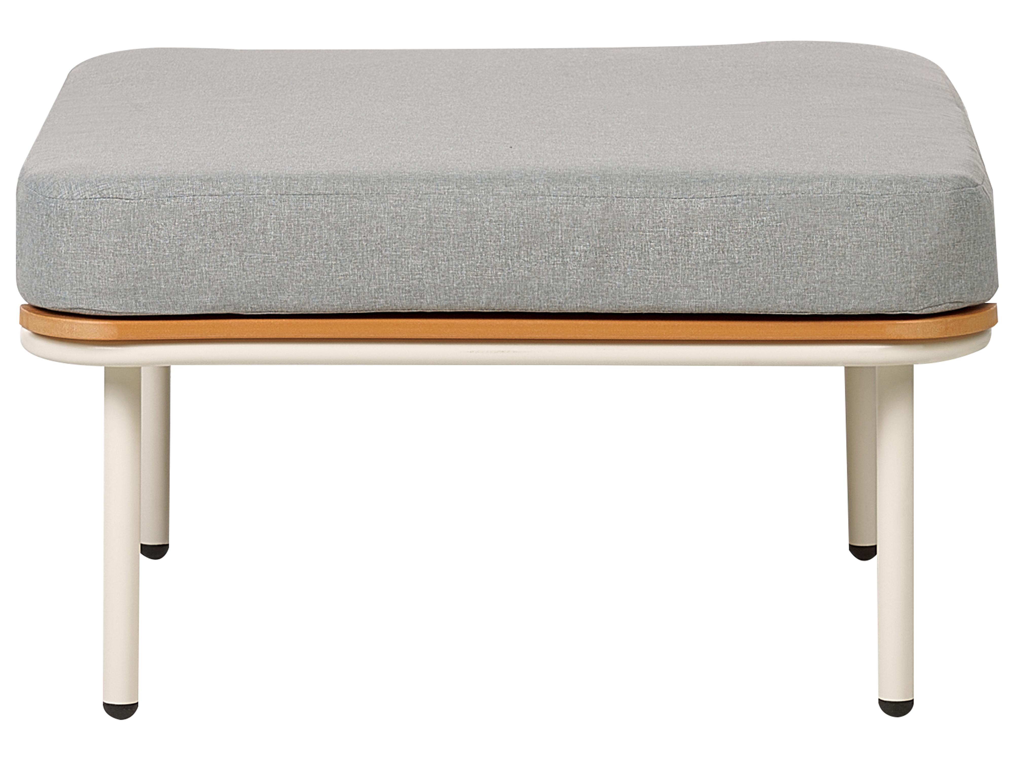 Loungeset met tafel en ottomaan 3-zits SENISE Metaal Grijs