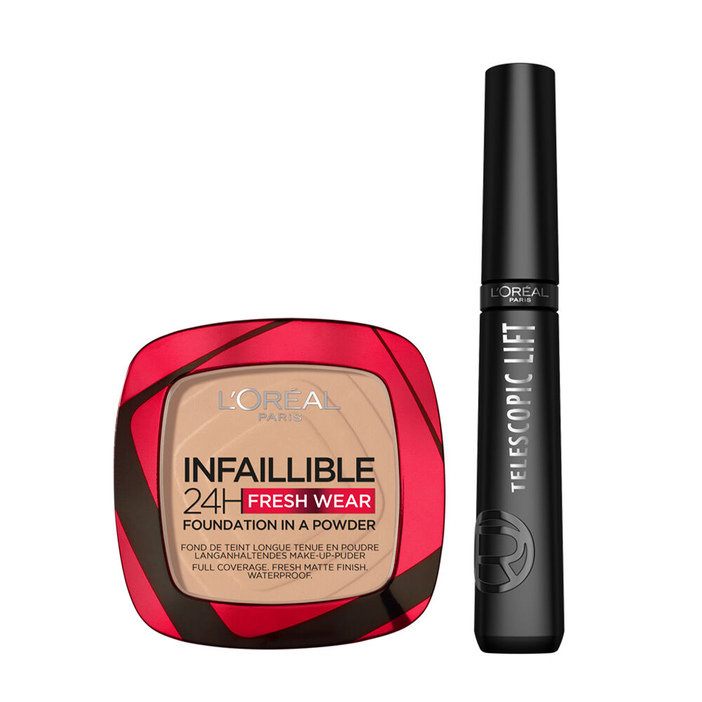 Duo Teint & Yeux - Fond de Teint Infaillible et Mascara Telescopic