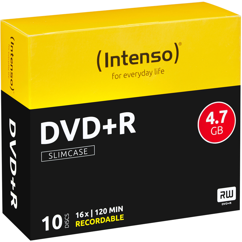 Intenso DVD+R, 4.7 GB, Slimcase, 10 Stück