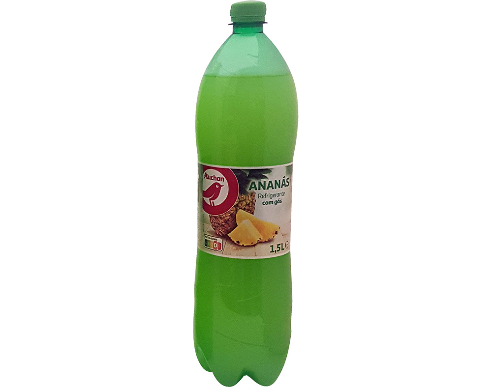 REFRIGERANTE AUCHAN COM GÁS ANANÁS 1.5L