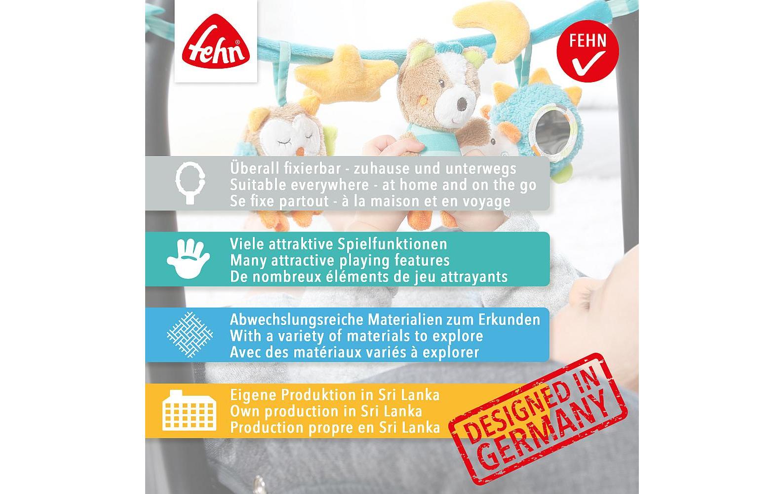 Kinderwagenkette Flamingo RoseMobile-Kette mit niedlichen Flamingo-Figuren zum flexiblen Aufhängen