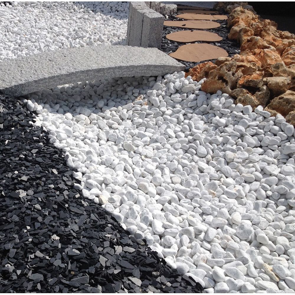 DEKORSTEIN BIANCO CARRARA HVIT 25-40 MM 10 KG