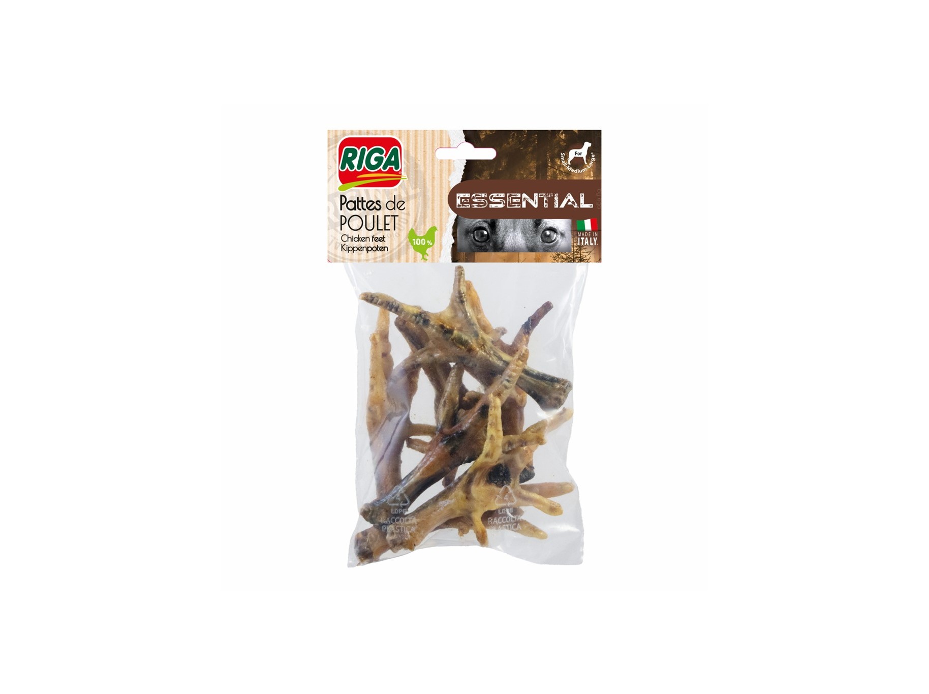 SNACKS CÃO RIGA PATAS DE FRANGO 7UN
