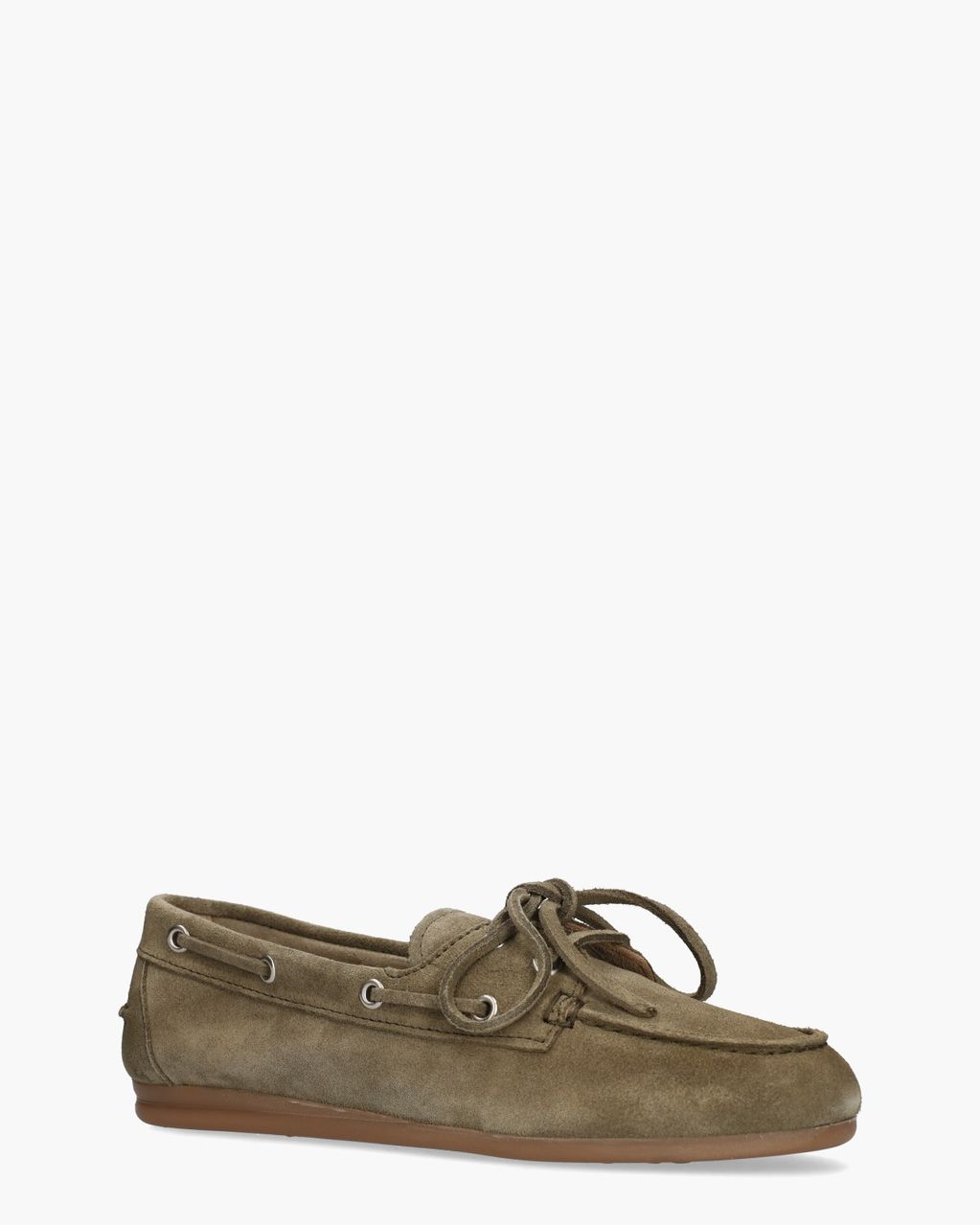 Posa Boat Loafer Brushed Khaki Dames Veterschoenen