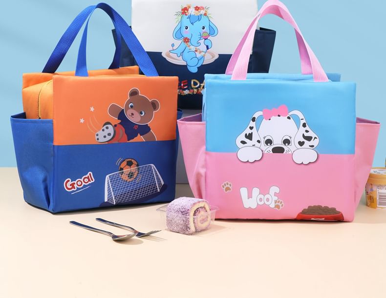 School Time - Geïsoleerde lunchtas met dierenpicknickmotief (verschillende ontwerpen)