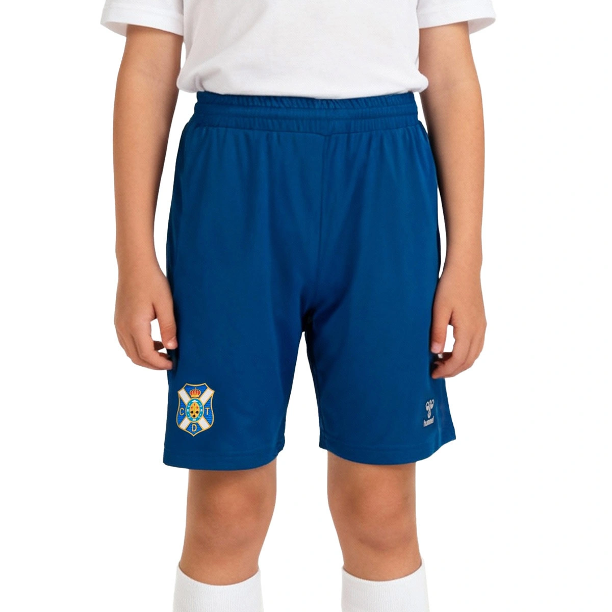 Calções Hummel CD Tenerife Primeiro Equipamento 2025-2026 Criança