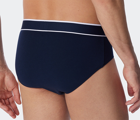 3 SCHIESSER Rio-Slips mit Bio-Baumwolle, dunkelblau