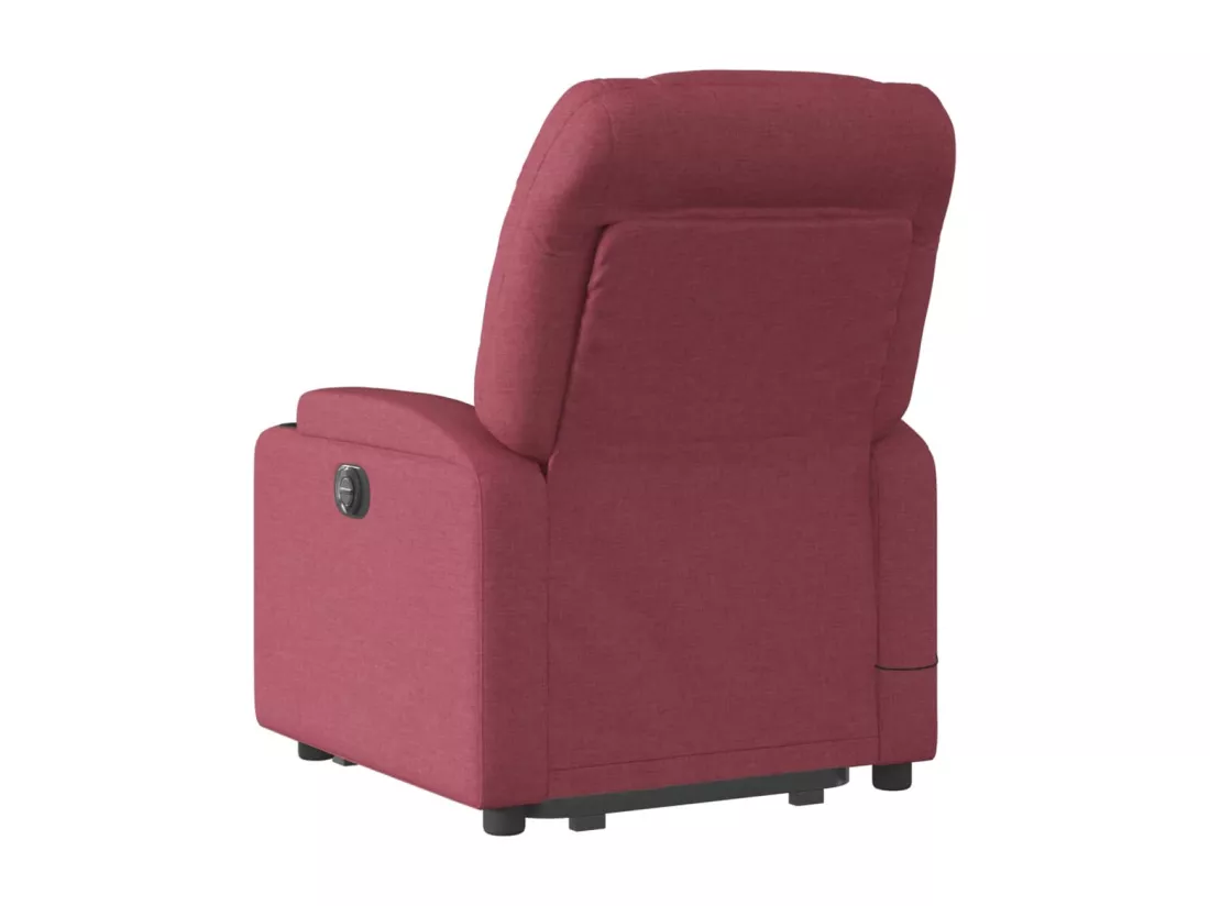 Fauteuil inclinable massant électrique Rouge bordeaux Tissu