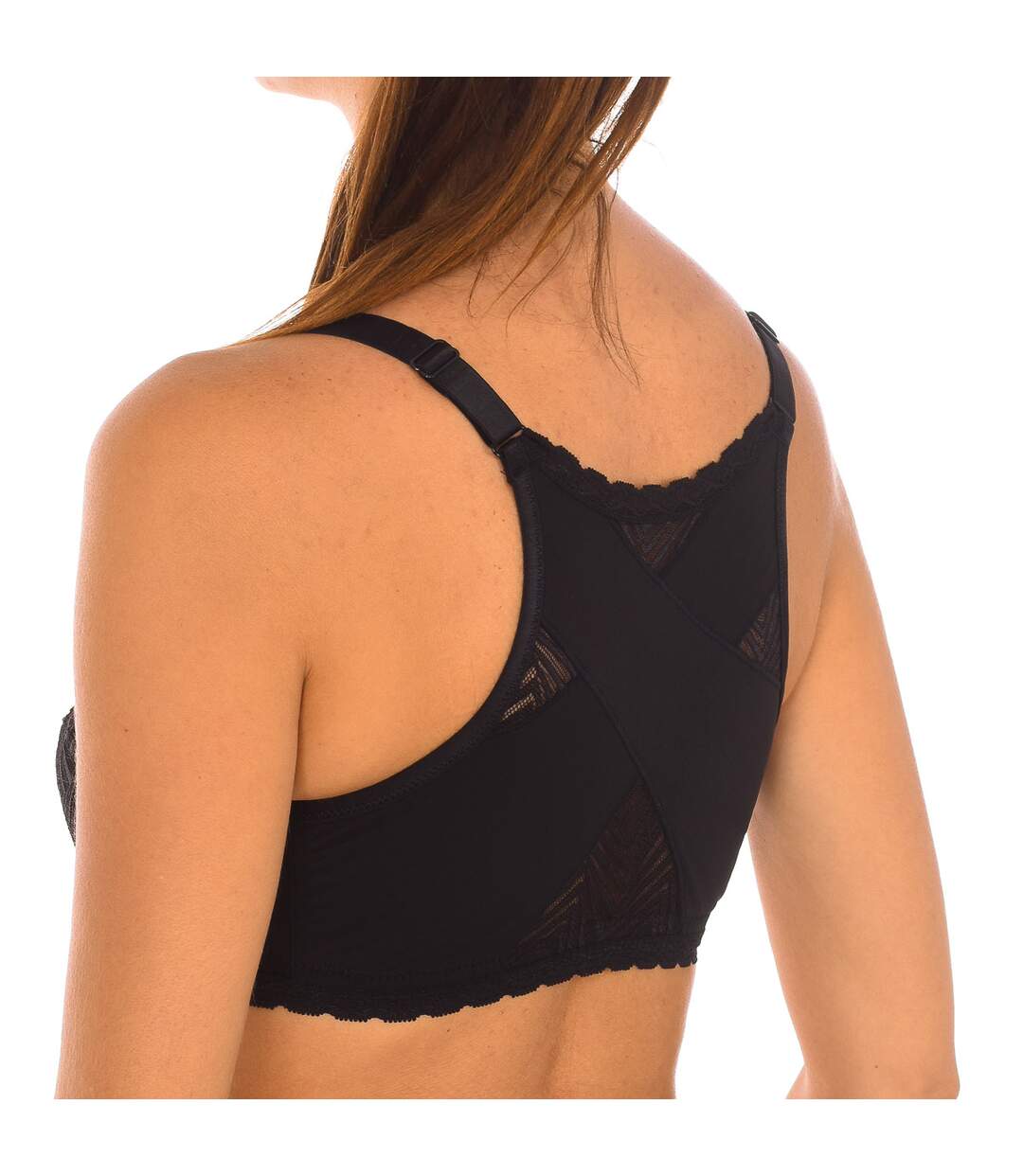 Women's P08GB wireless bra with elastic sides