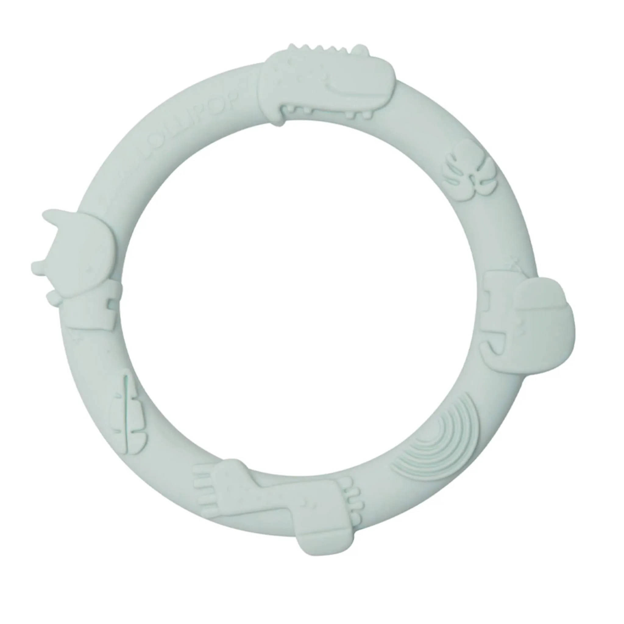 Loulou Lollipop Ensemble Anneau Dentition Jungle - Vert Sauge
