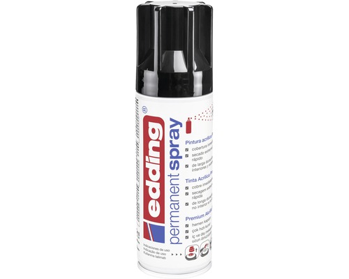 Edding Permanent Spray Diep Zwart Glanzend 200ml