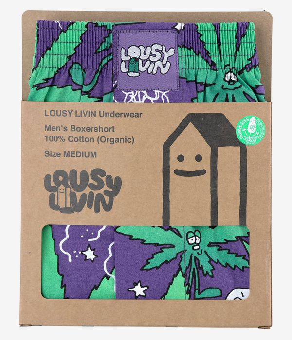 Lousy Livin Weedy Boxershorts (purple haze)