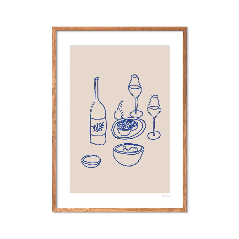 Poster & Frame  The Kitchen Collection plakat - Beige/blå