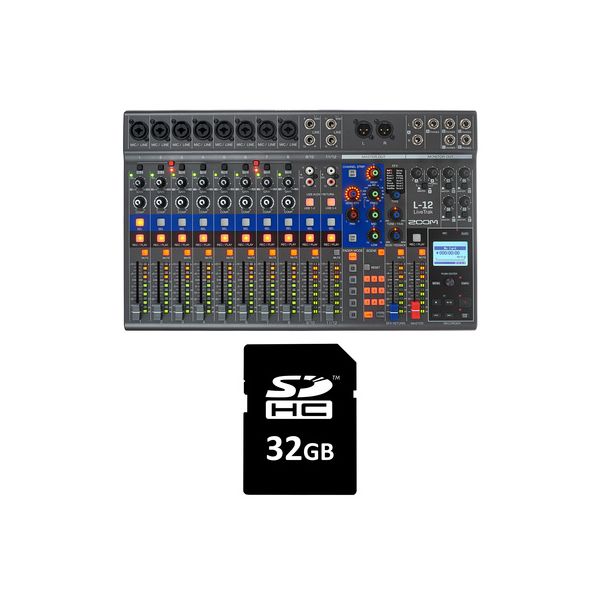 Zoom LiveTrak L-12 Card Bundle - 1827871