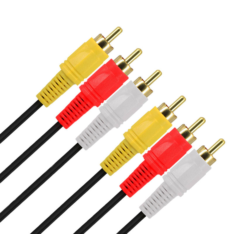 (1.5m) Cinch AV Audio Video Kabel 3-RCA Verbindungskabel - Schwarz