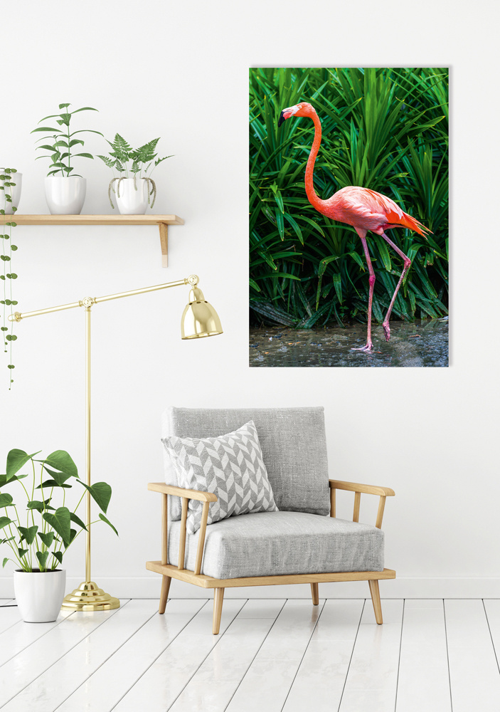 Akustikbild ELEGANTER FLAMINGO 80x120cm, 7kg