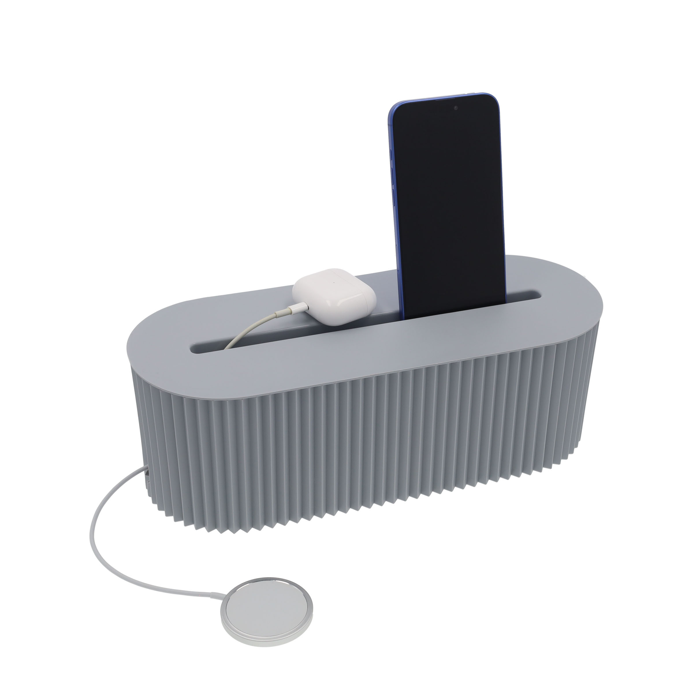 (30x13x11cm) Universal Kabel Organizer für Smartphones / Ladekabel - Grau