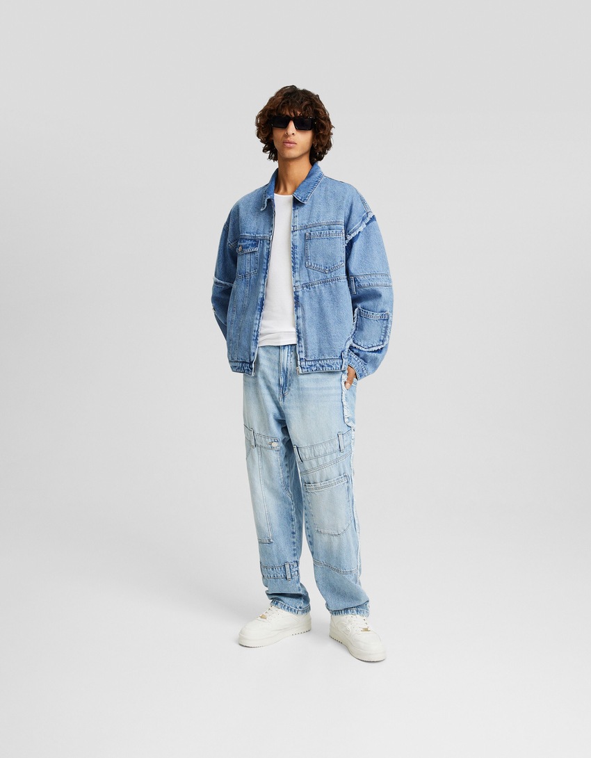 Jaqueta jeans com apliques