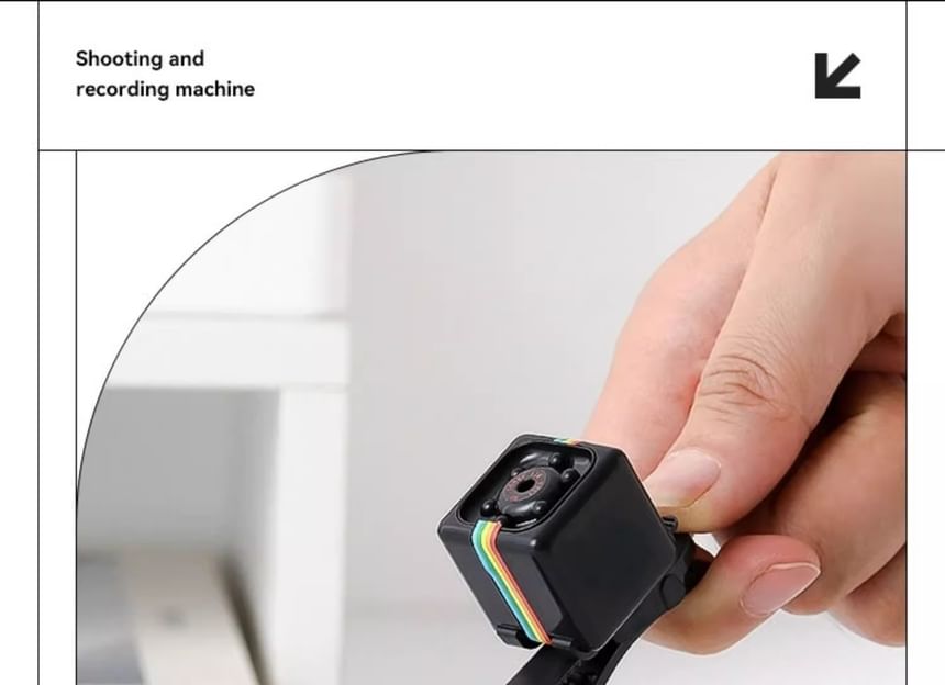 Miumi - Set van 6: HD Mini Camera Ketting + Kaartlezer + Datakabel + Houder + Bevestigingsclip + 8GB Geheugenkaart