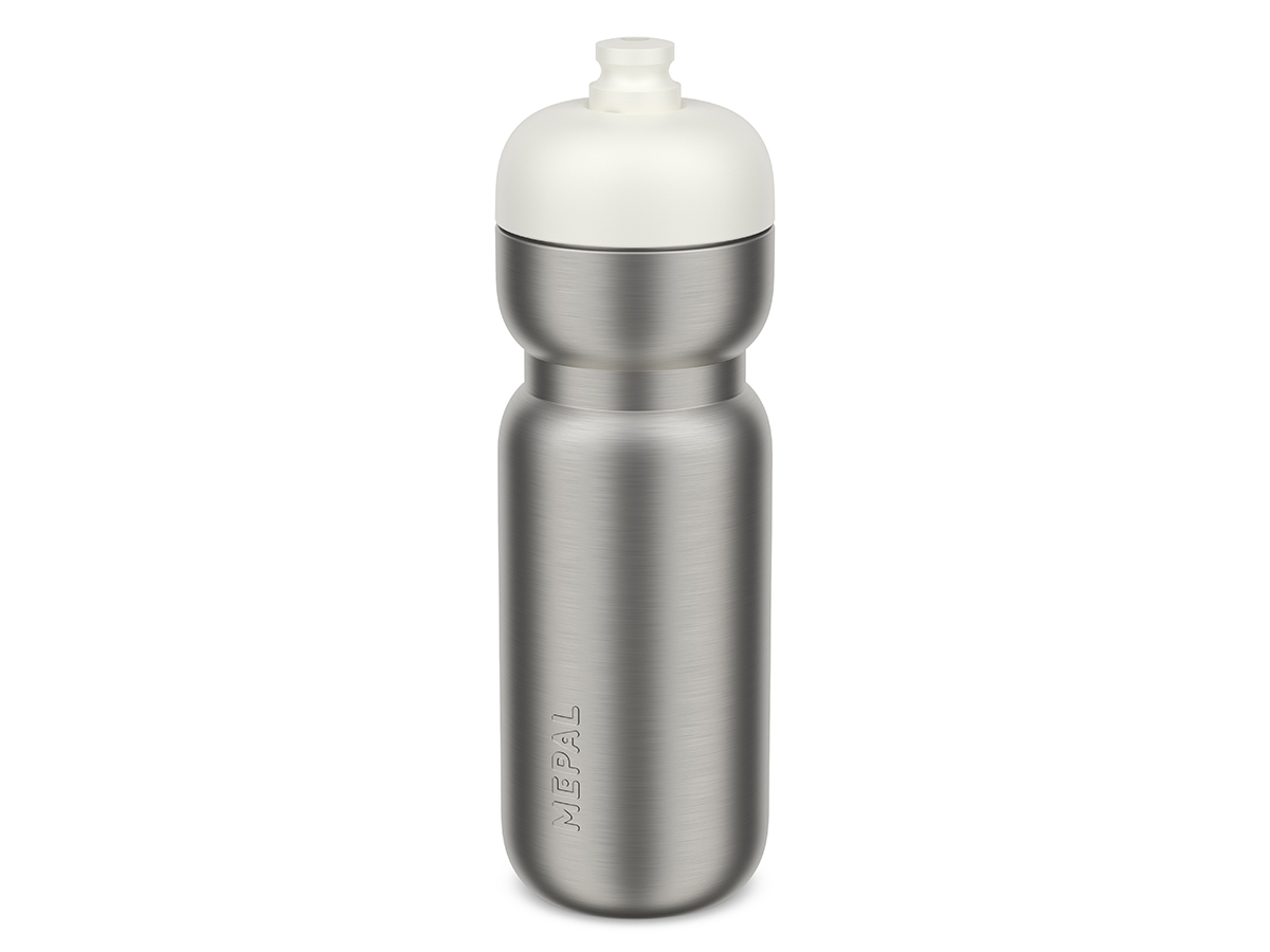 Mepal Sport 800 ml RVS pull bidon - Ceramic white