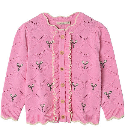 Fliink Cardigan - Strick - Mela Flower - Begonie Pink