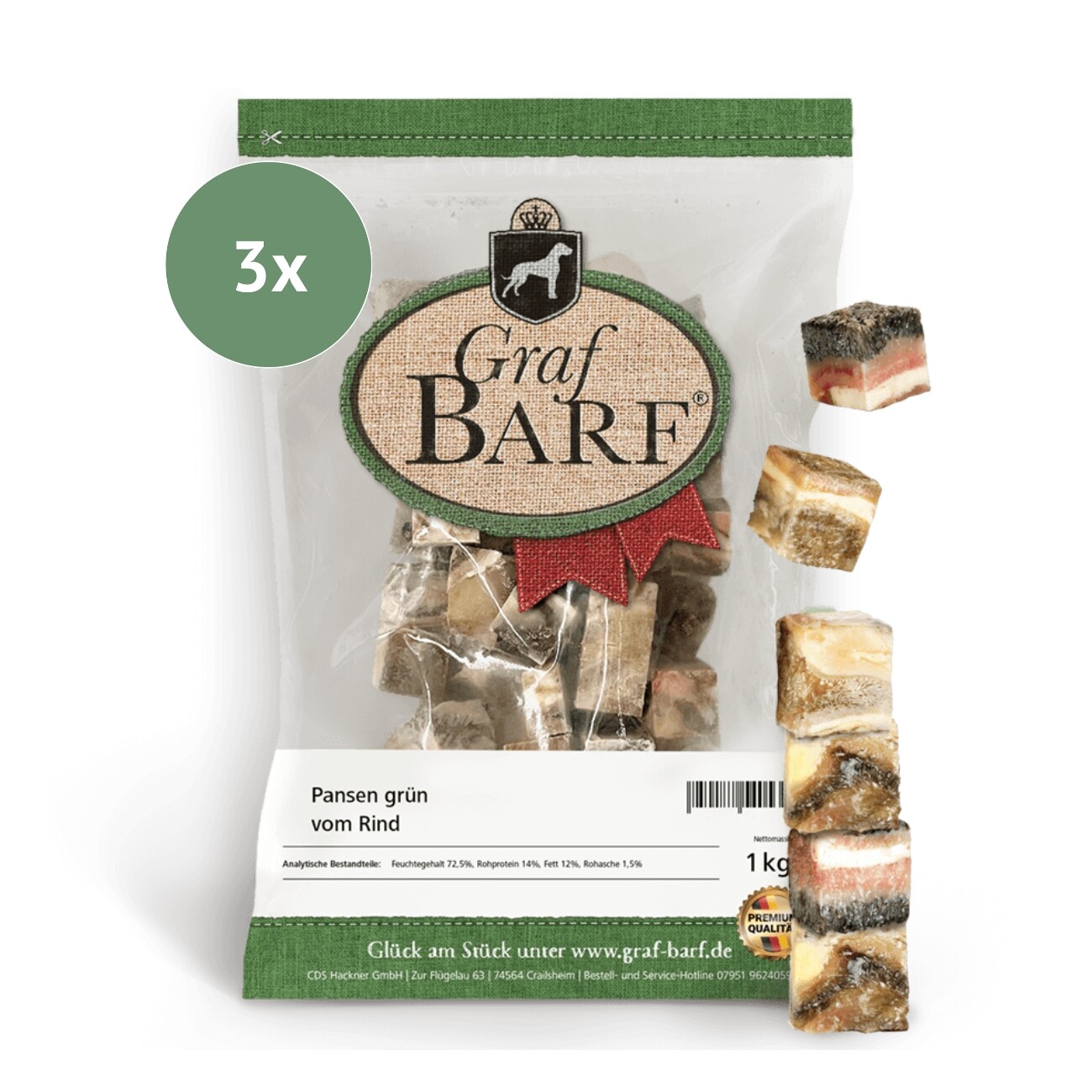 Graf Barf Singlemix vom Rind 2 16x1kg