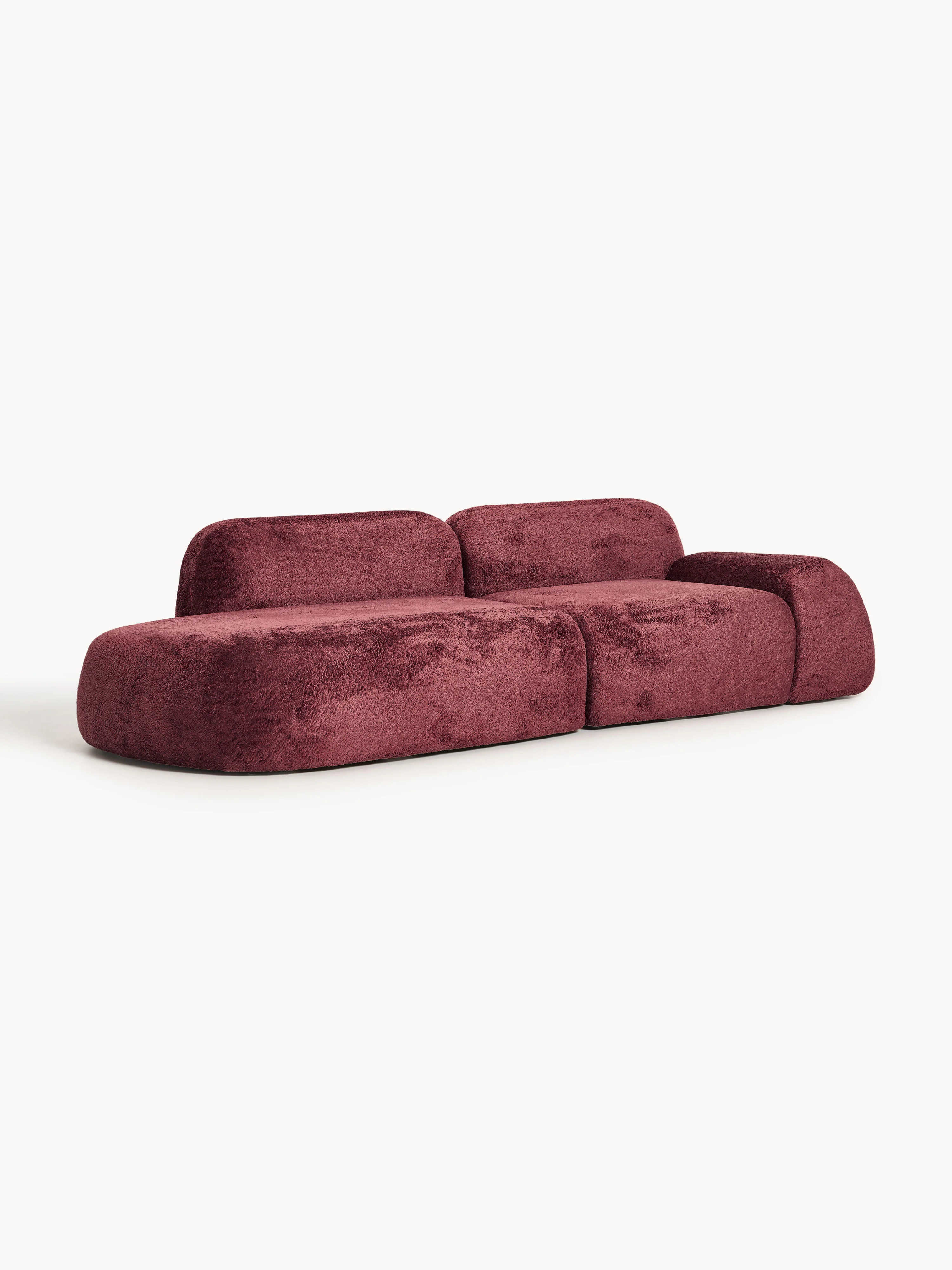 Modulaire teddy bouclé bank Wolke (3-zits)