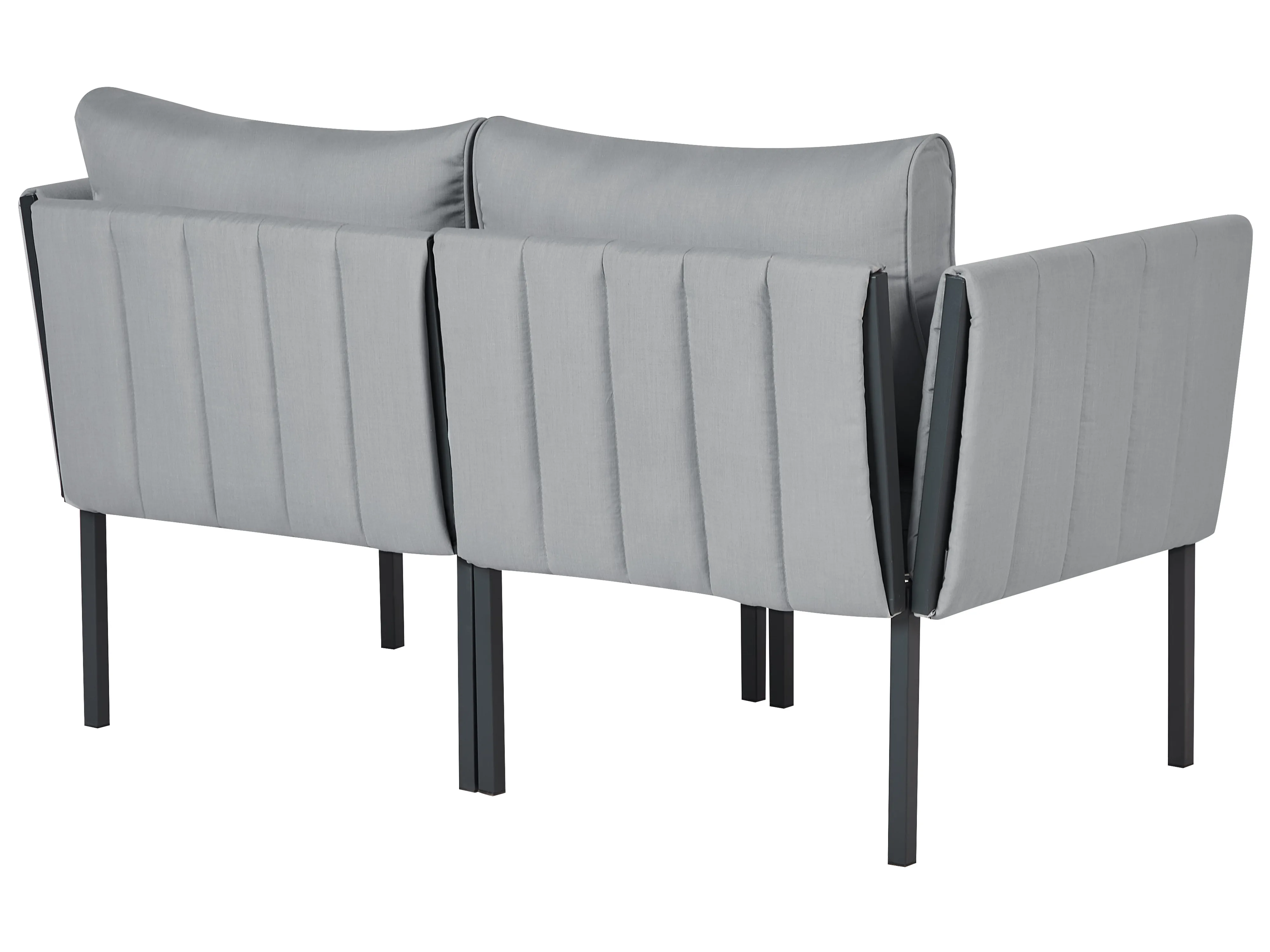 Loungeset met tafel 5-zits SKALA Metaal Donkergrijs
