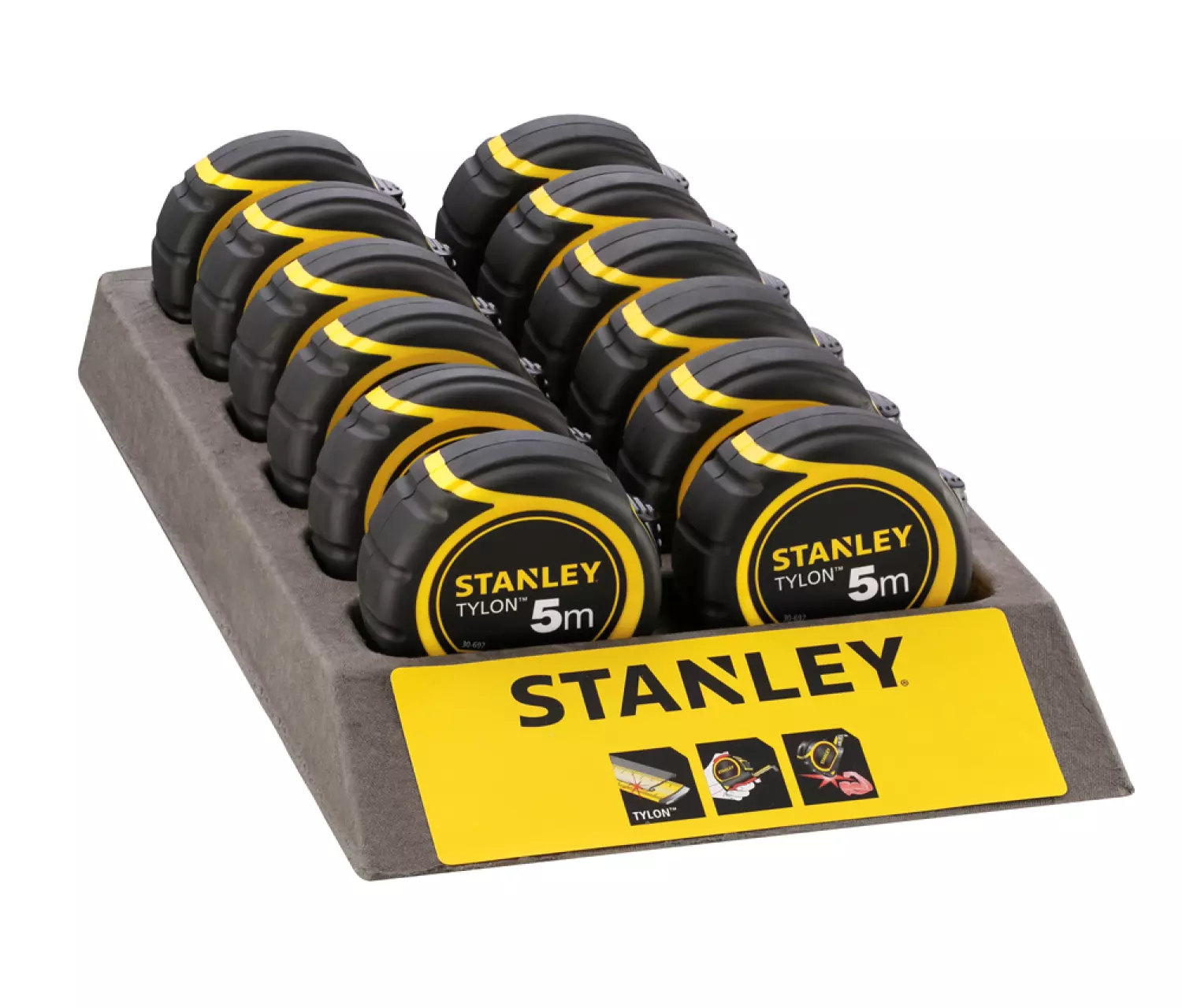 Stanley 1-30-697 Tylon Rolmaat - 5m x 19mm