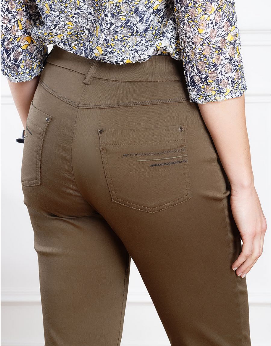 Pantalon stretch kaki