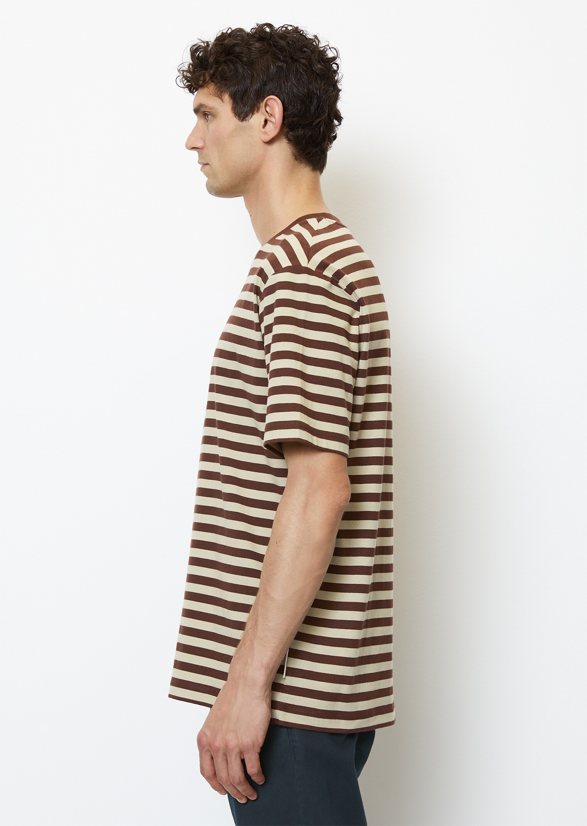 Gestreiftes T-Shirt regular in schwerer Heavy-Jersey-Qualität