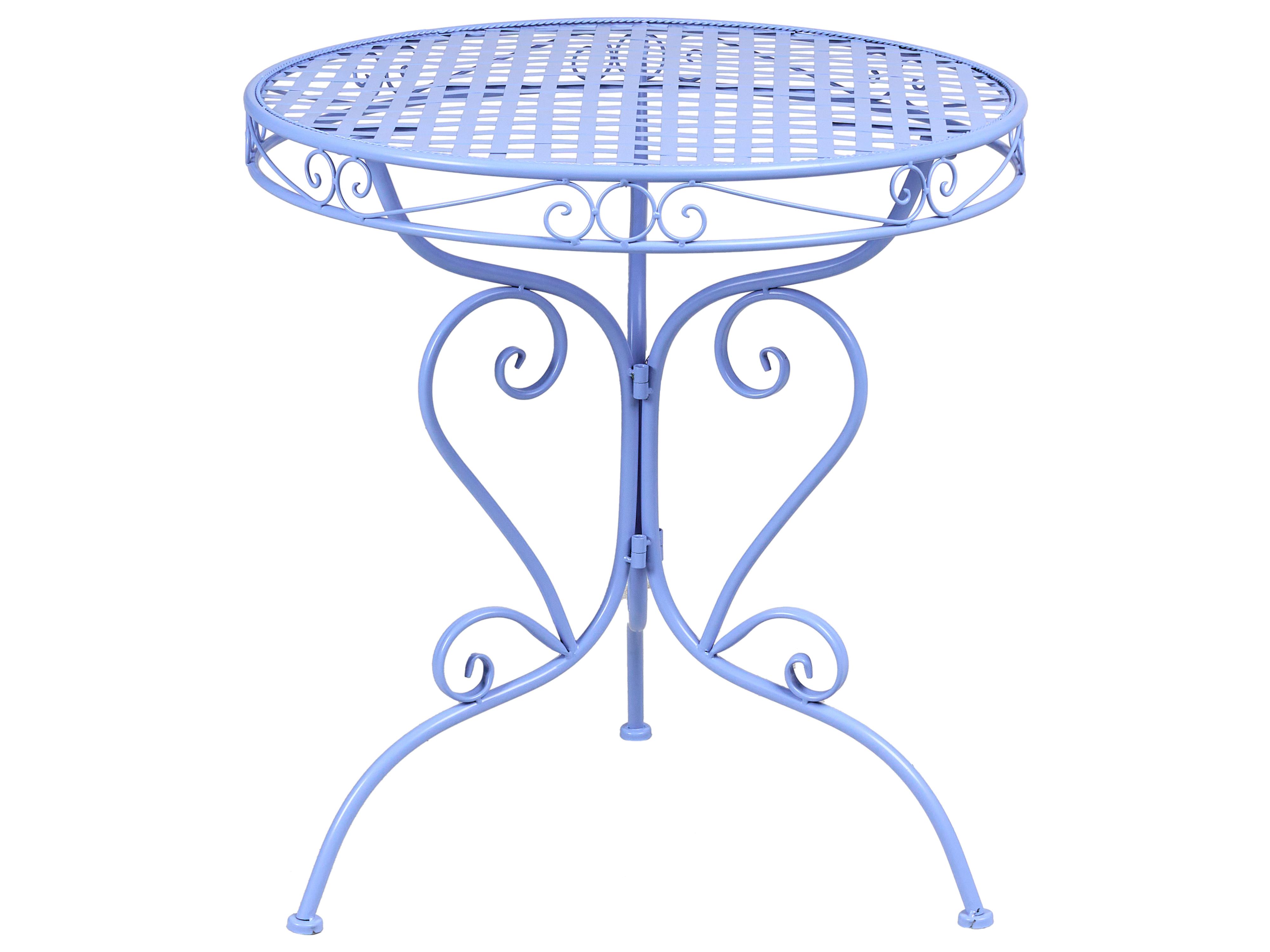Bistrotafel ALBINIA 70 cm 70 cm Metaal Blauw