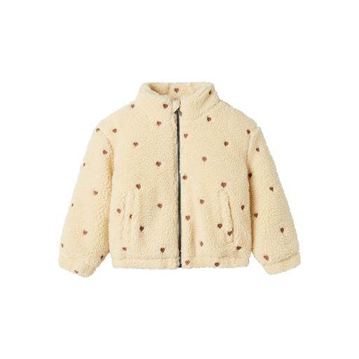 Lil' Atelier Nalo Sherpa Jakke, Sandshell, 110 cm