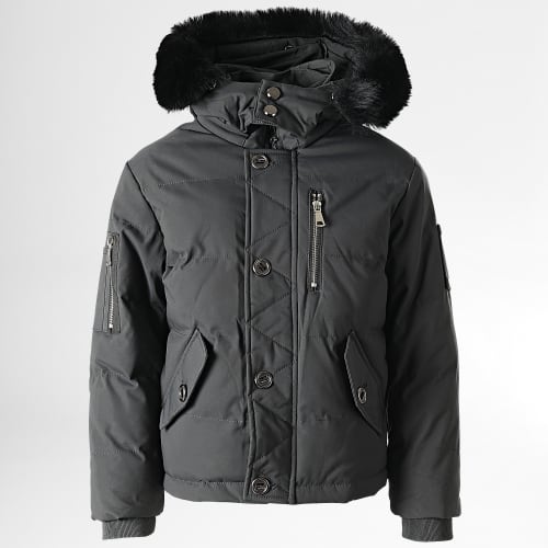 Parka Capuche Fourrure Enfant FD898 Gris