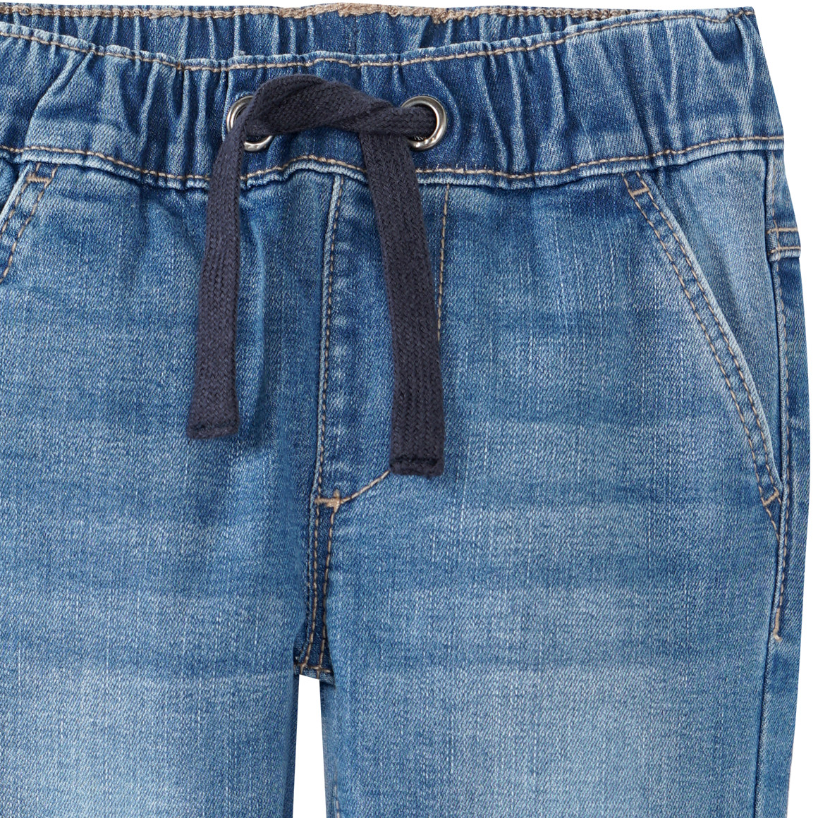 Topomini Baby Pull-on-Jeans mit Tunnelzug hellblau
