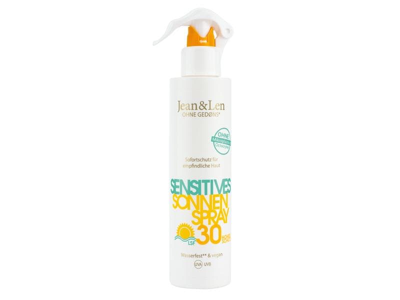 Jean & Len Sensitives Sonnenspray LSF 30 250 ml Veganer Sonnenschutz für jeden Tag