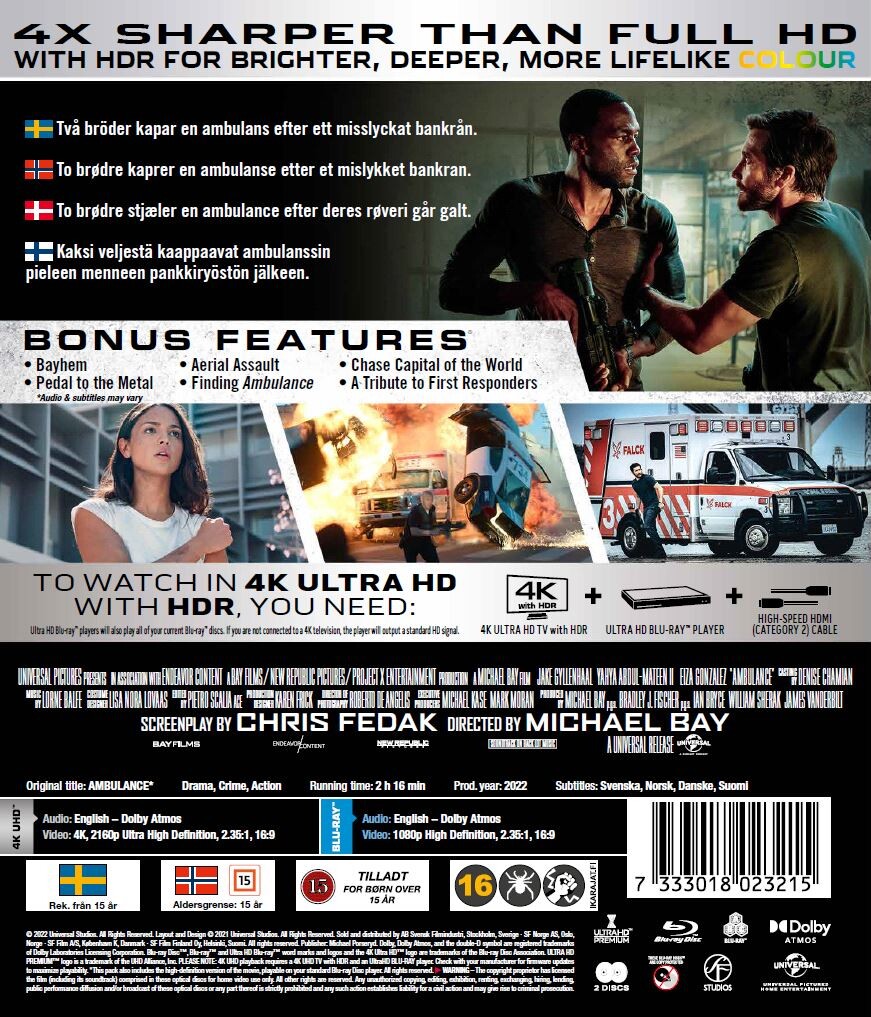 Ambulance - 2022 - 4K Ultra HD Blu-Ray