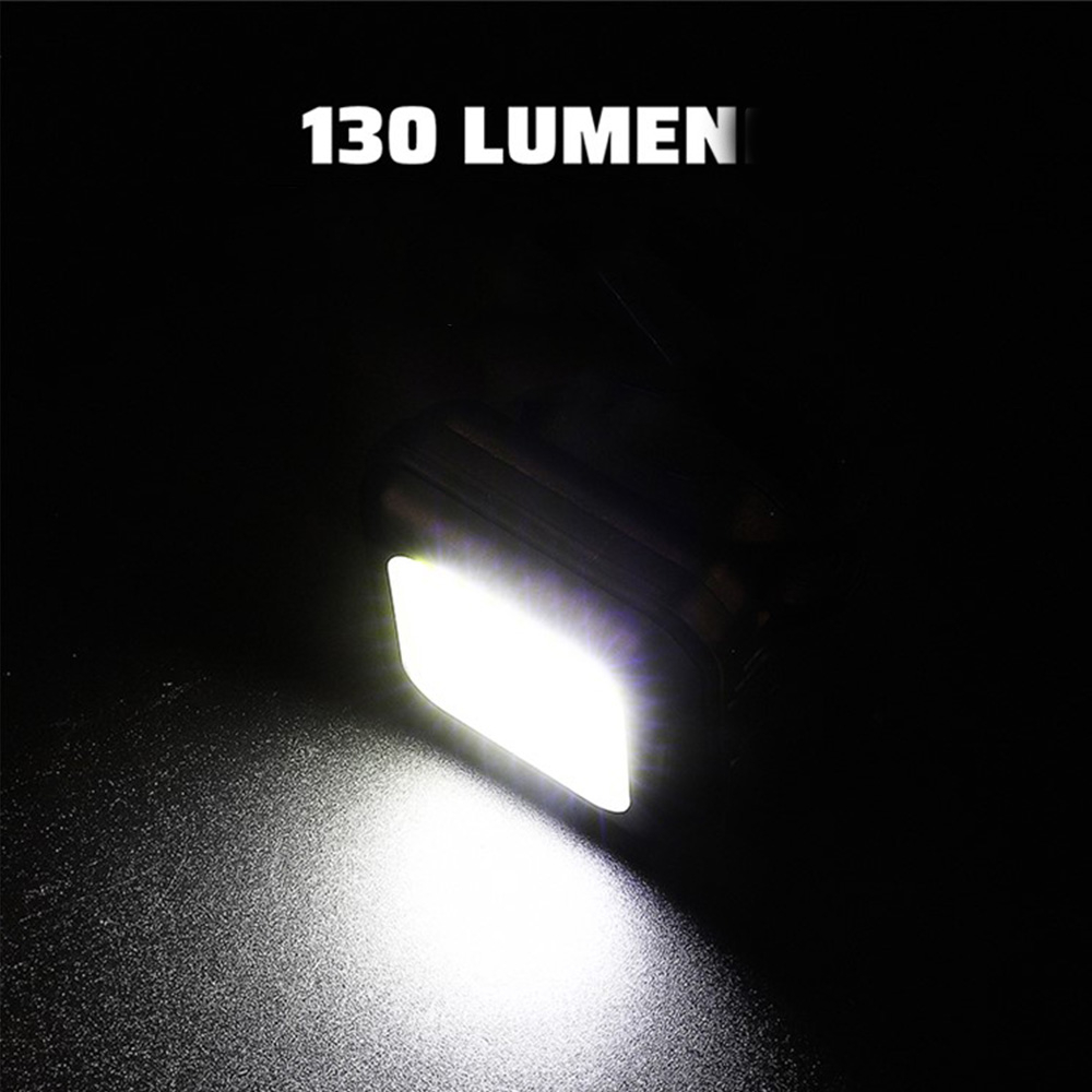 250mAh Wiederaufladbares USB Fahrrad Licht Velo COB LED Warnlicht IPX45 - Weiss / Rot