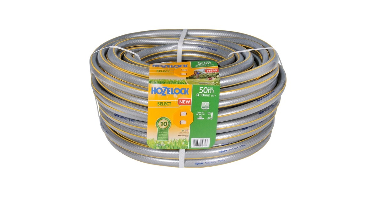 Hozelock6250 Select Slang  (Grijs/geel, 50 meter, Ø 19 mm)
