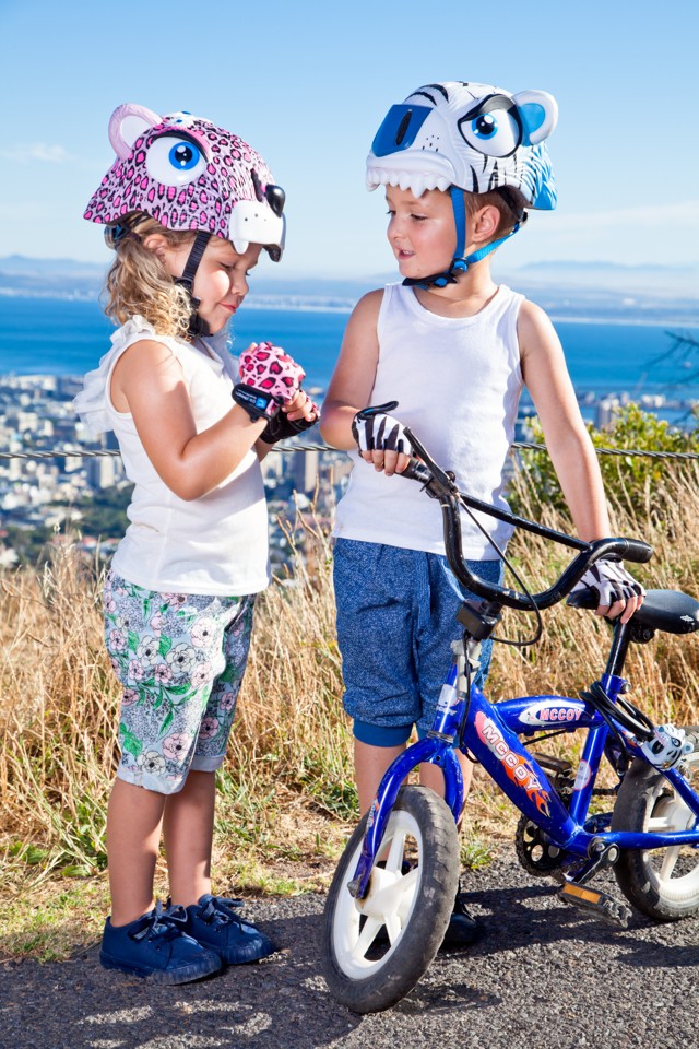 Crazy Safety - Cykelhjelm til børn - Pink leopard (49-55 cm)