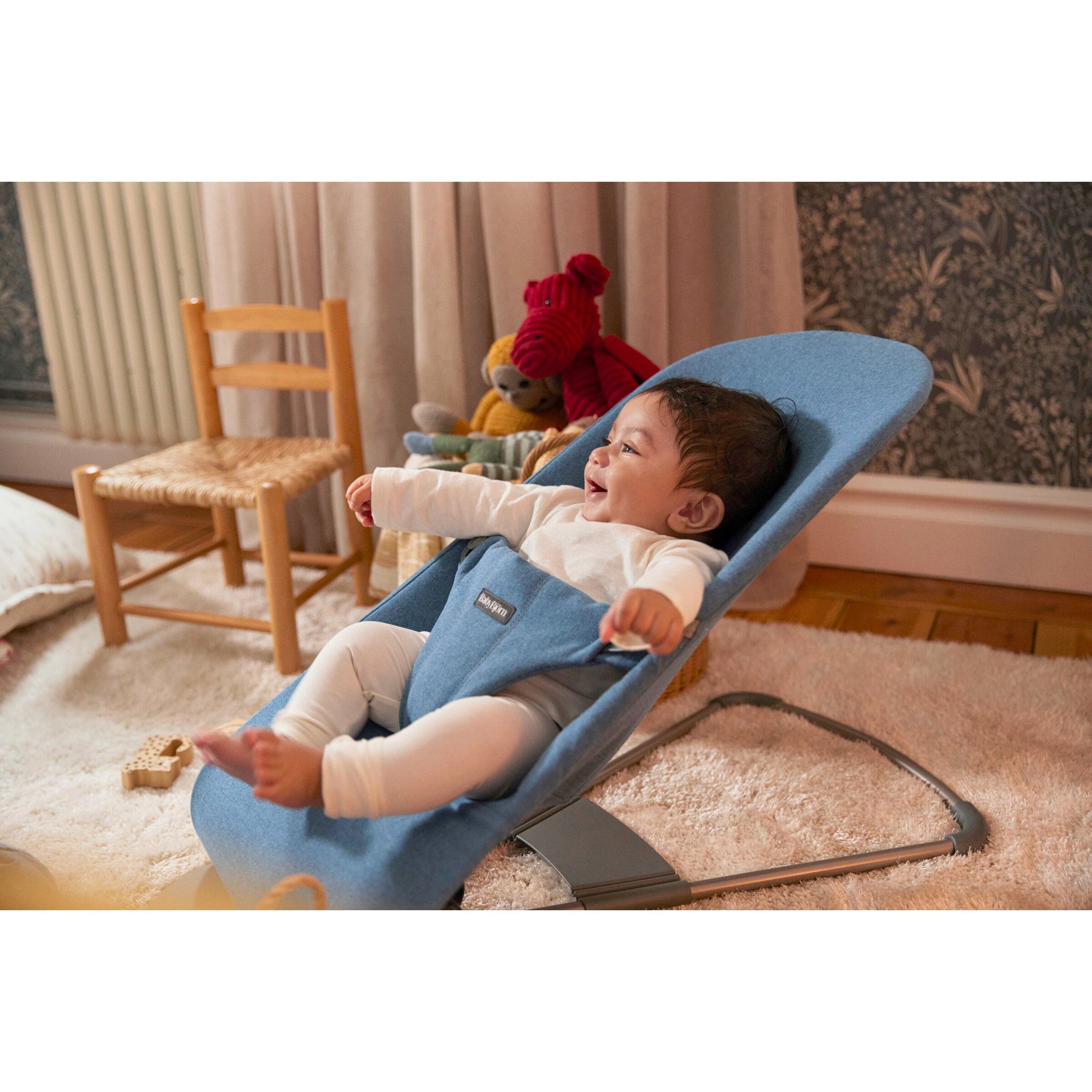 BabyBjörn Babywippe Bliss gewebt blau melange