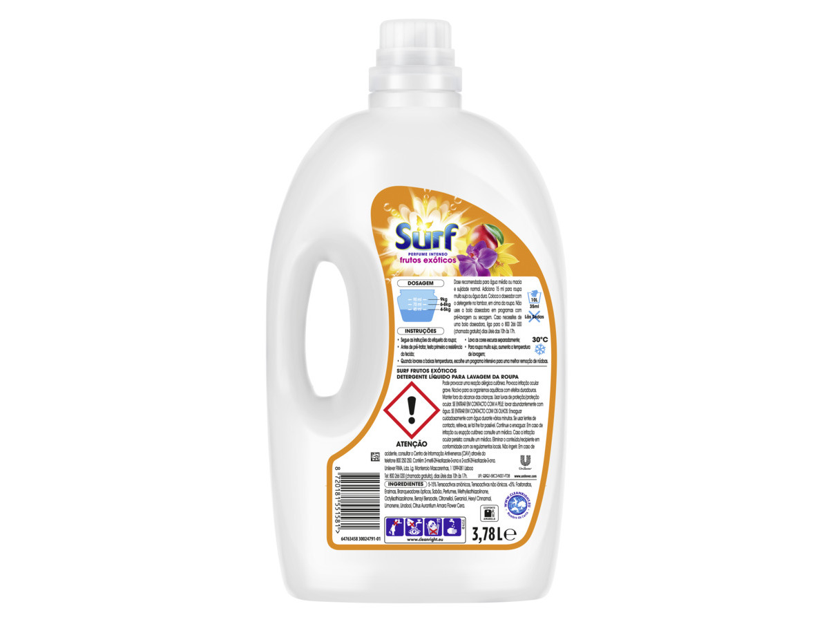 DETERGENTE ROUPA MÁQUINA LIQUÍDO SURF FRUTOS EXÓTICOS 84DOSES