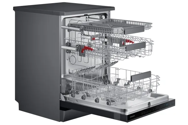 Samsung DW60A8050FB, Fuld størrelse (60 cm), Sort, Kurv, Rustfrit stål, 14 kuverter