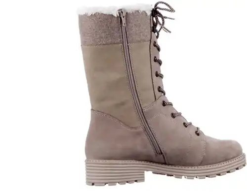 D0W72-60 Remonte beige - maat 43 veterboot kuithoog beige - maat 43 Calandschoen